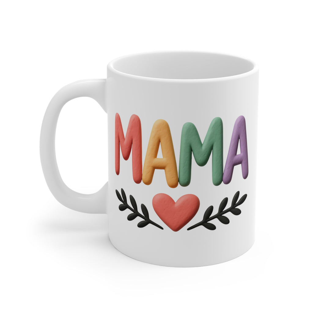 Rainbow Mama Coffee Mug – Cute Mom Mug, Mother’s Day Gift, Mama Cup, Gift for Mom, Cozy Coffee Lover Mug