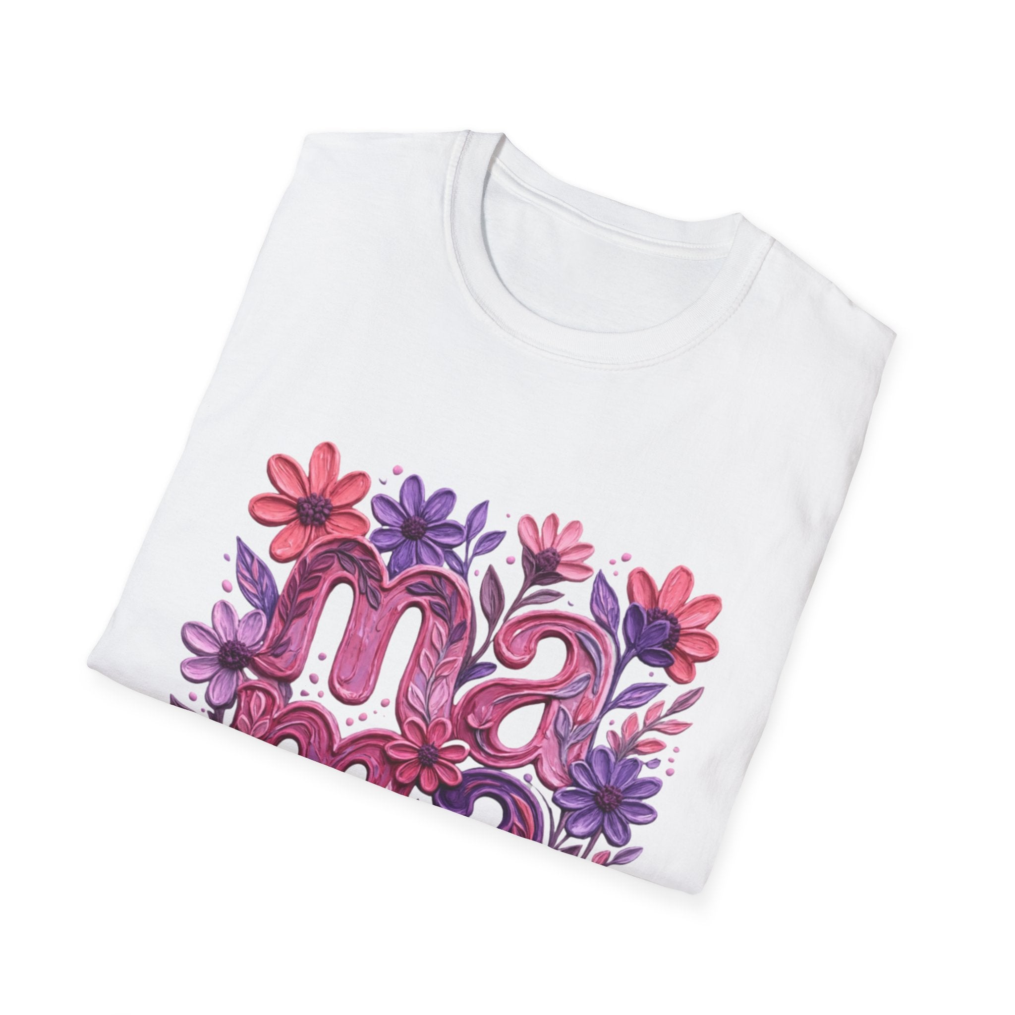 Mama Floral T-Shirt — Pink & Purple Flower Mother's Day Tee