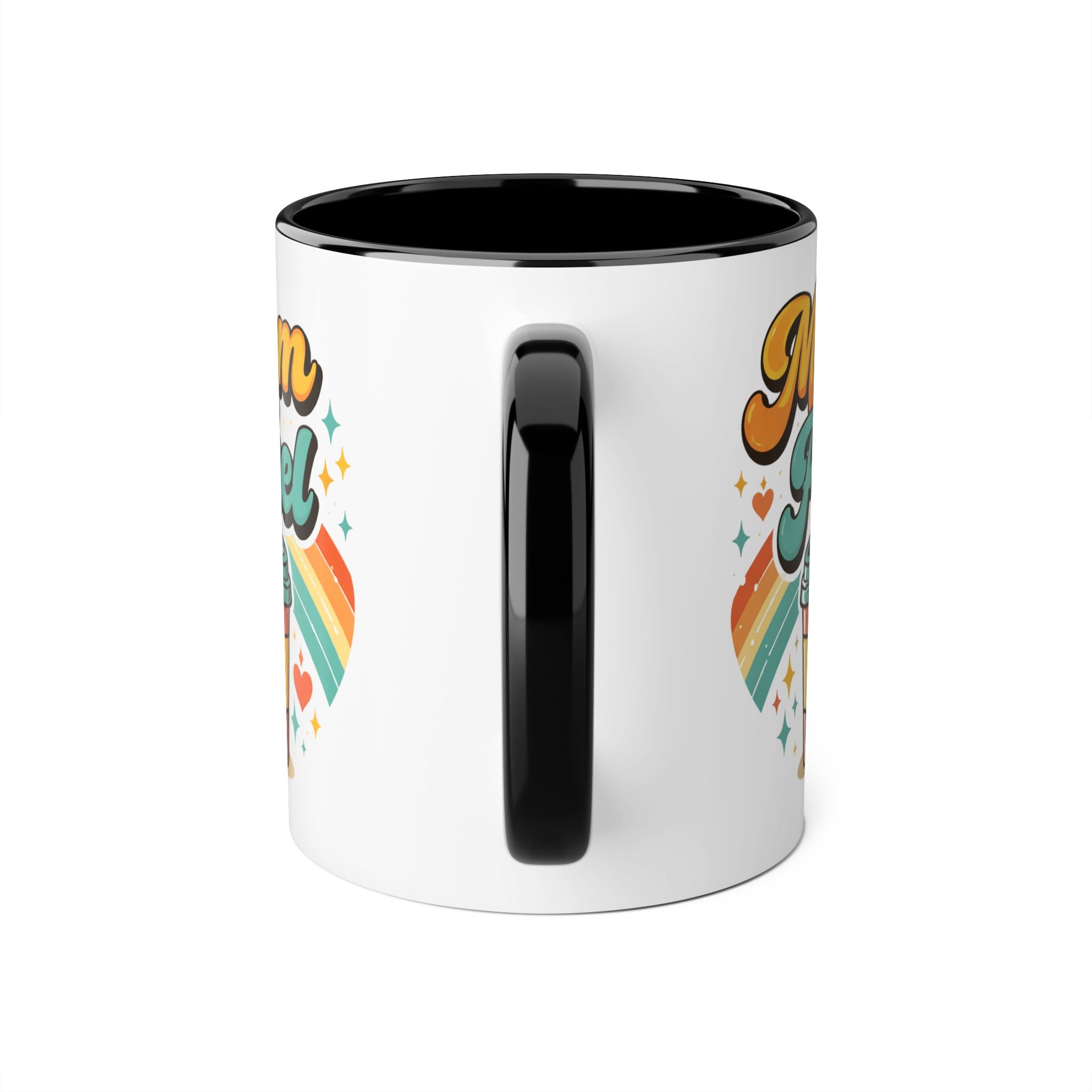 Mom Fuel Mug — Retro Rainbow Coffee Cup, Cute Mother’s Day Gift