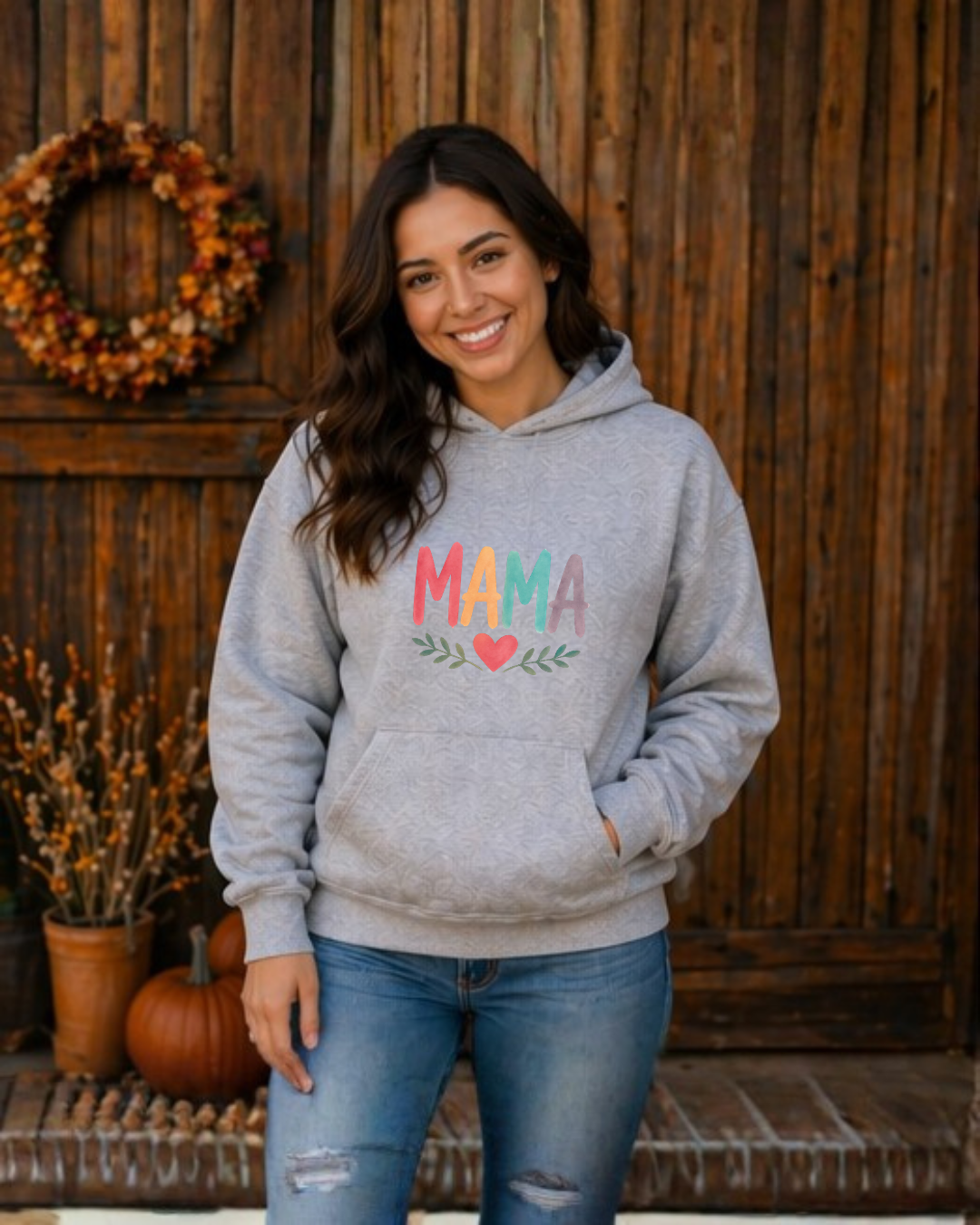 Rainbow Mama Hoodie – Cute Mom Sweatshirt, Mother’s Day Gift, Minimalist Mama Pullover, Trendy Mom Outfit, Cozy Gift for Moms