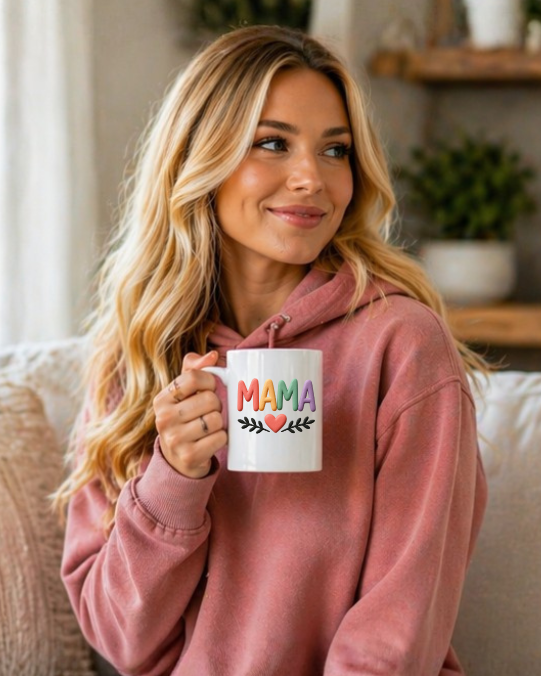 Rainbow Mama Coffee Mug – Cute Mom Mug, Mother’s Day Gift, Mama Cup, Gift for Mom, Cozy Coffee Lover Mug