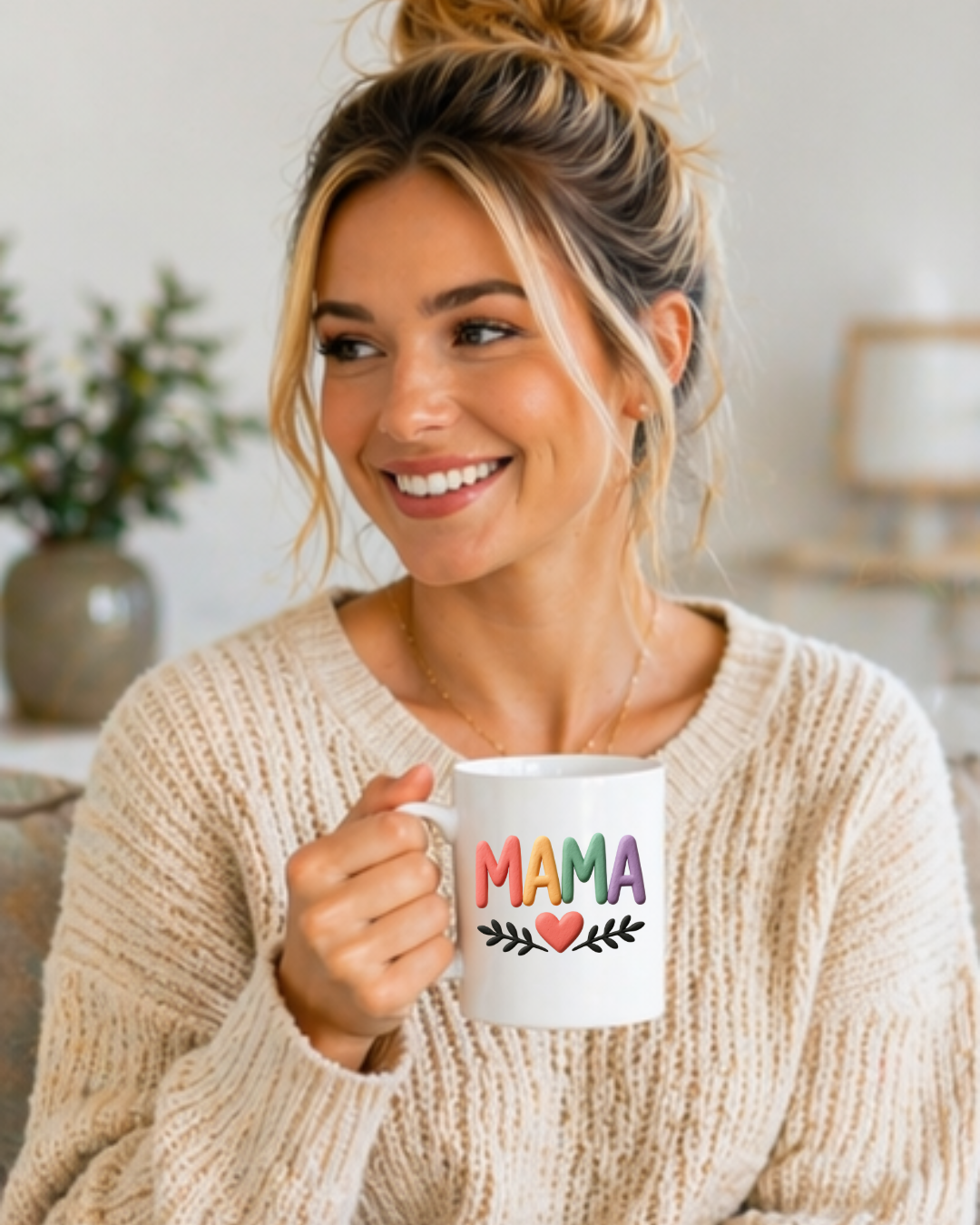 Rainbow Mama Coffee Mug – Cute Mom Mug, Mother’s Day Gift, Mama Cup, Gift for Mom, Cozy Coffee Lover Mug