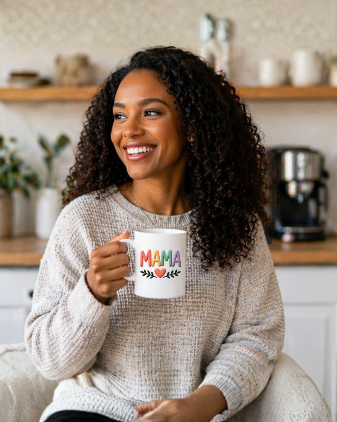 Rainbow Mama Coffee Mug – Cute Mom Mug, Mother’s Day Gift, Mama Cup, Gift for Mom, Cozy Coffee Lover Mug