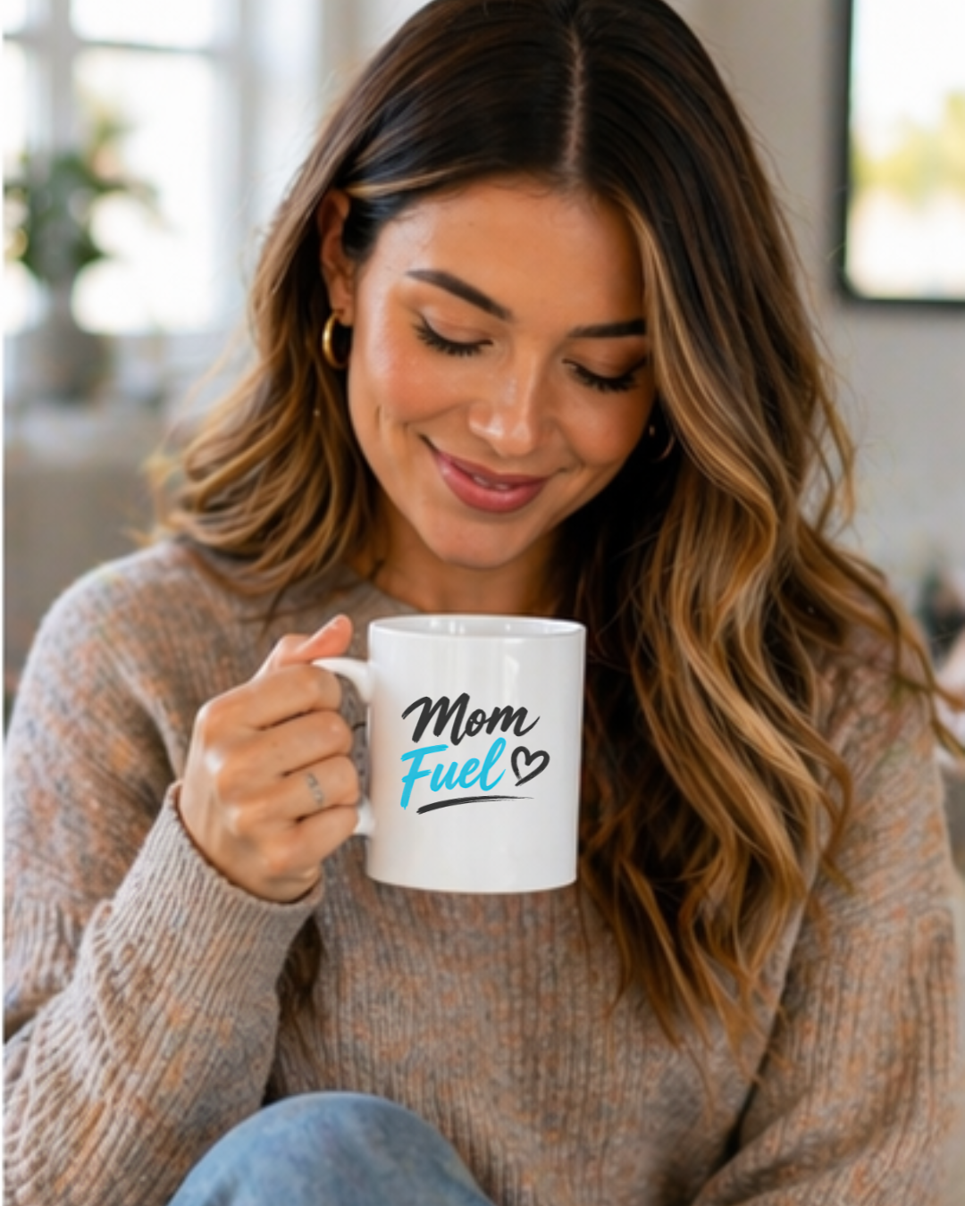 Mom Fuel Coffee Mug – Funny Mom Mug, Gift for Mom, Mother’s Day Mug, Coffee Lover Gift, Cute Mom Cup
