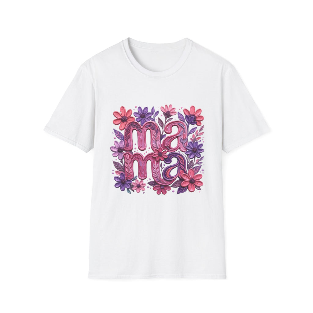 Mama Floral T-Shirt — Pink & Purple Flower Mother's Day Tee