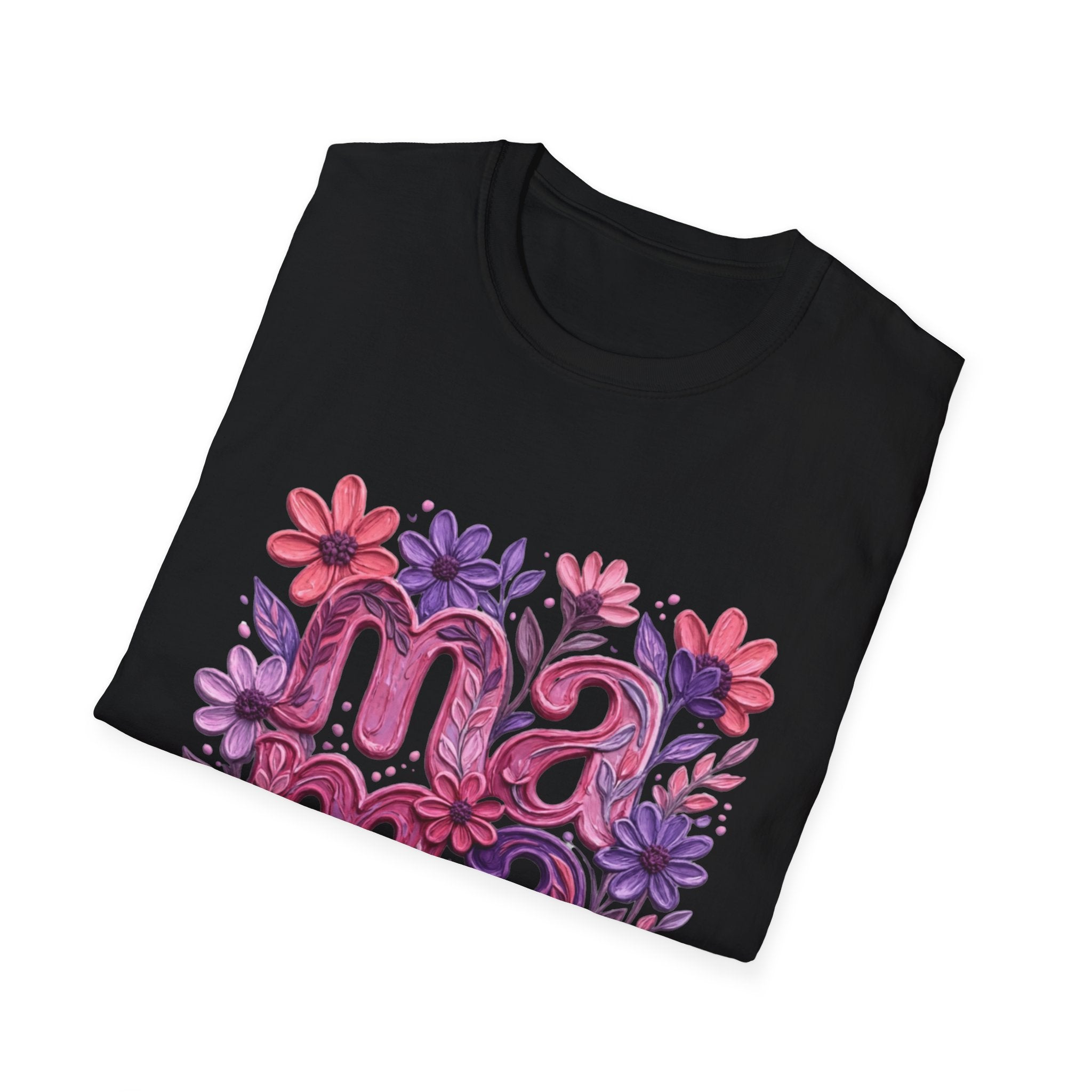 Mama Floral T-Shirt — Pink & Purple Flower Mother's Day Tee