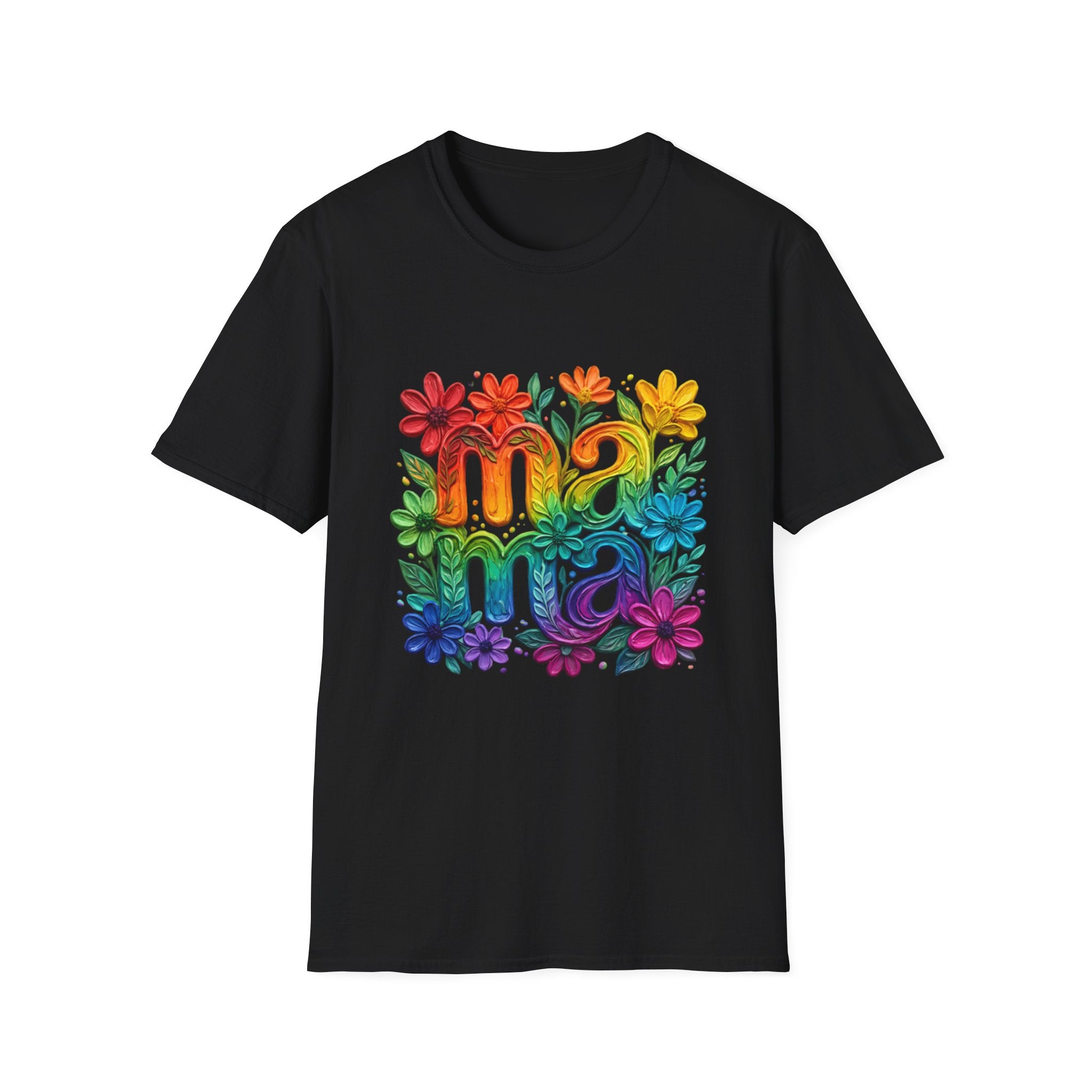 Mama Floral Rainbow T-Shirt — Colorful Mother's Day Gift