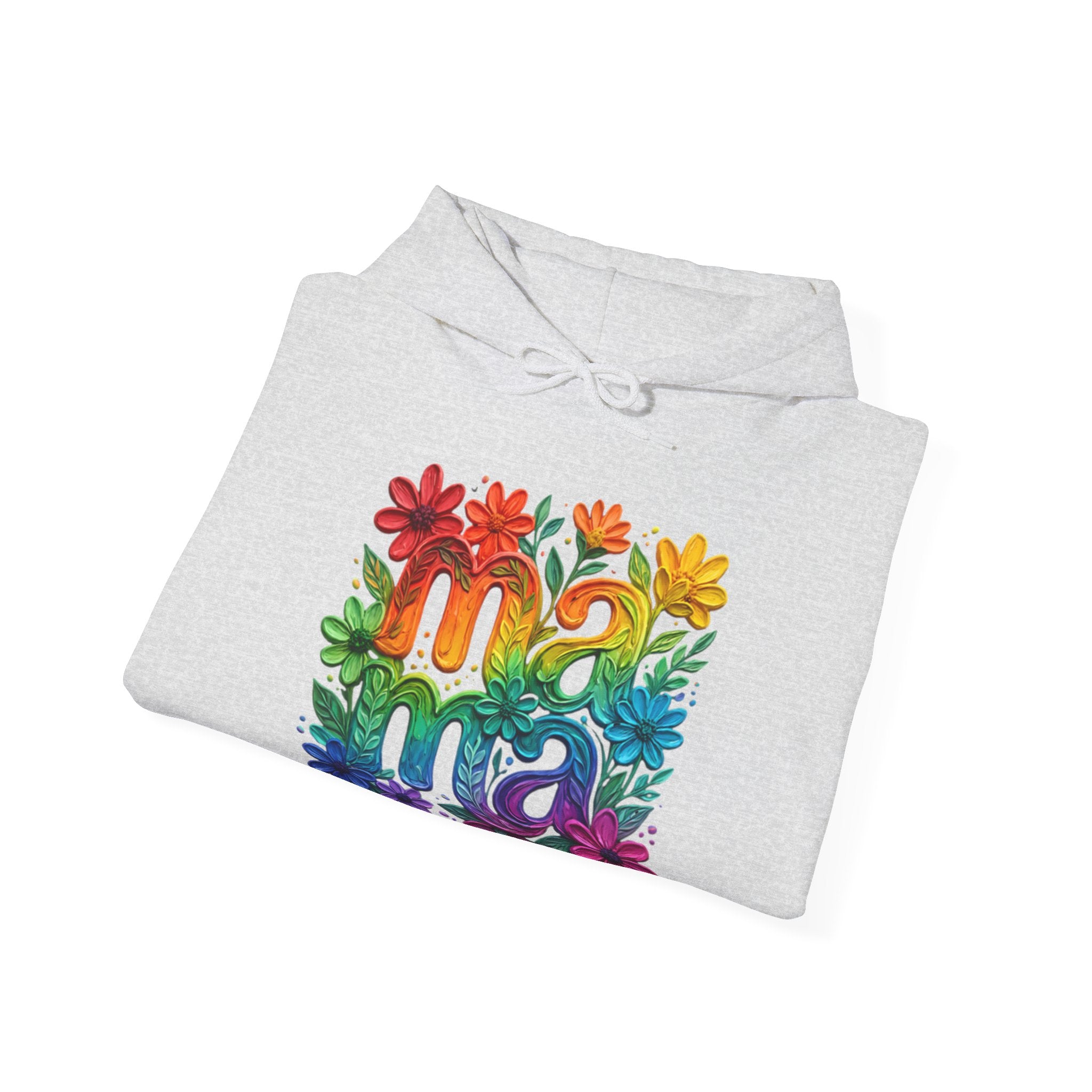 Floral Rainbow Mama Hoodie – Cute Mom Sweatshirt, Mother’s Day Gift, Colorful Mama Pullover, Cozy Gift for Moms