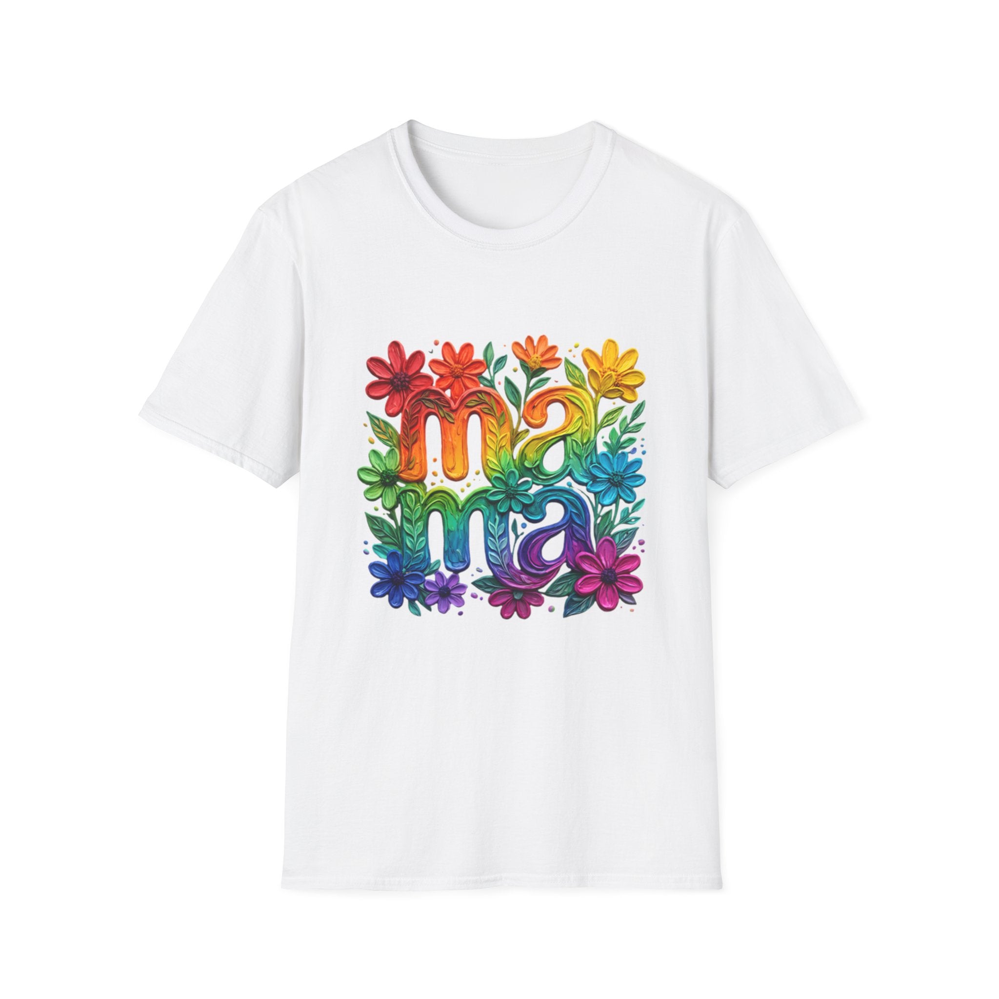 Mama Floral Rainbow T-Shirt — Colorful Mother's Day Gift