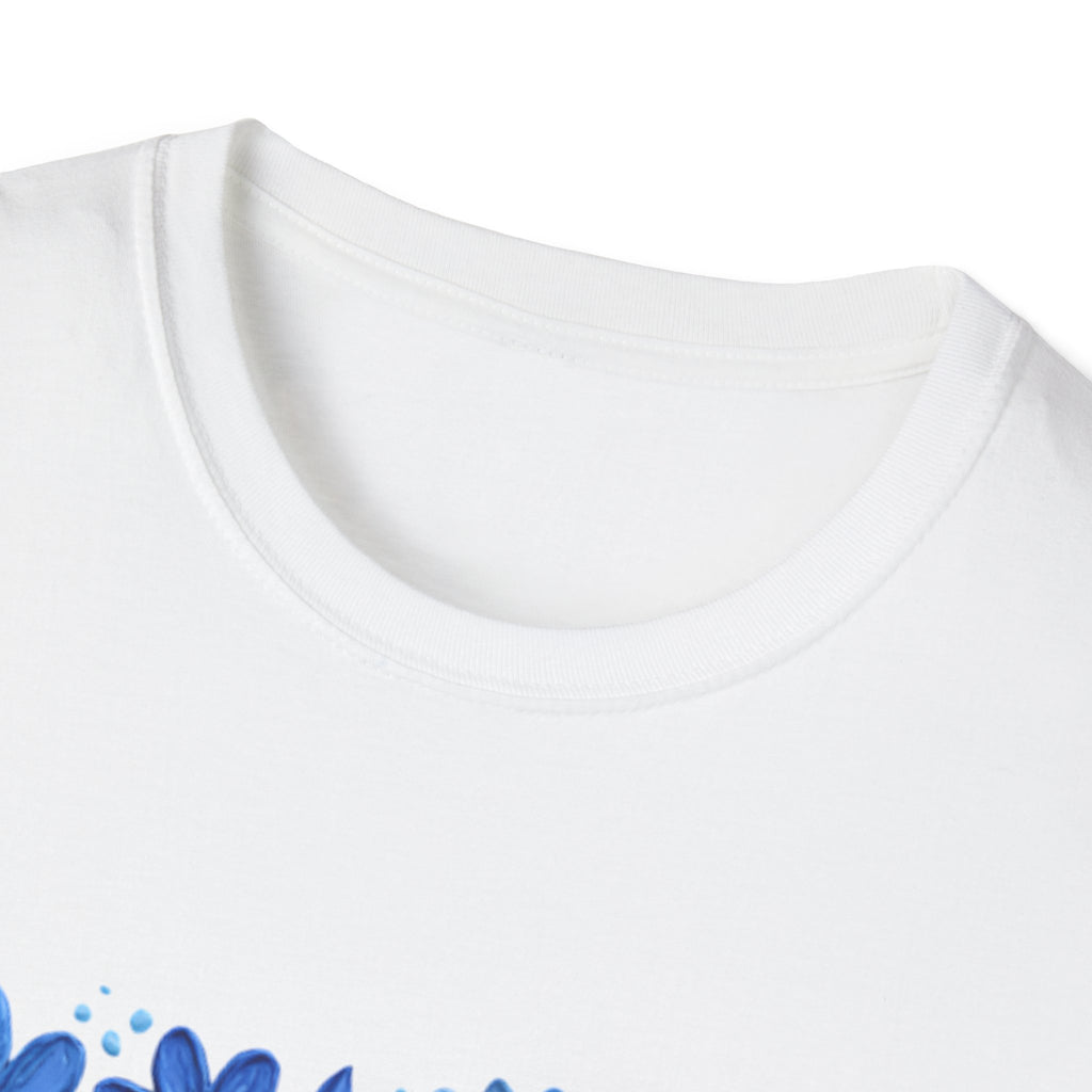 Mama Floral T-Shirt — Blue Hand-Drawn Flowers Mother’s Day Tee