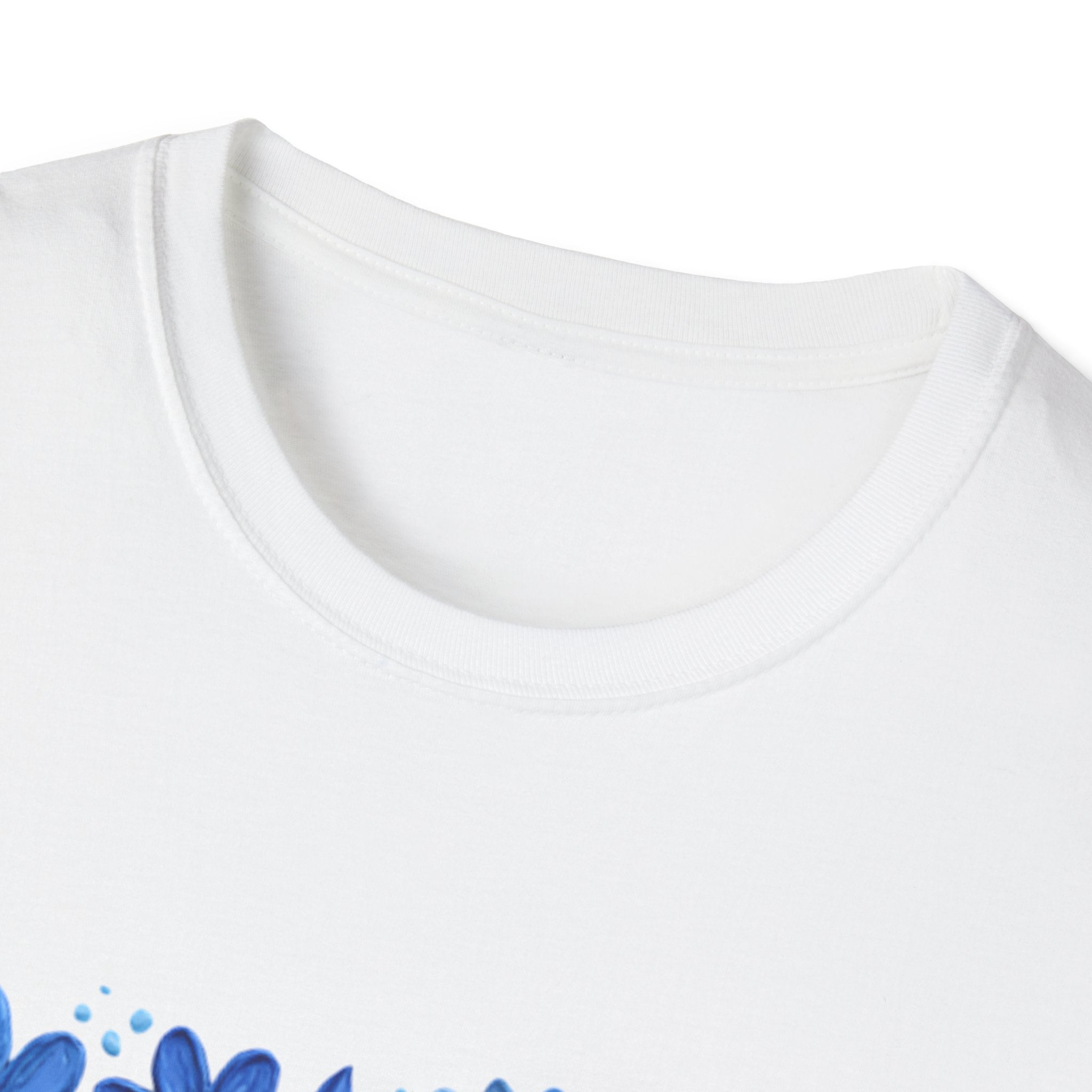 Mama Floral T-Shirt — Blue Hand-Drawn Flowers Mother’s Day Tee